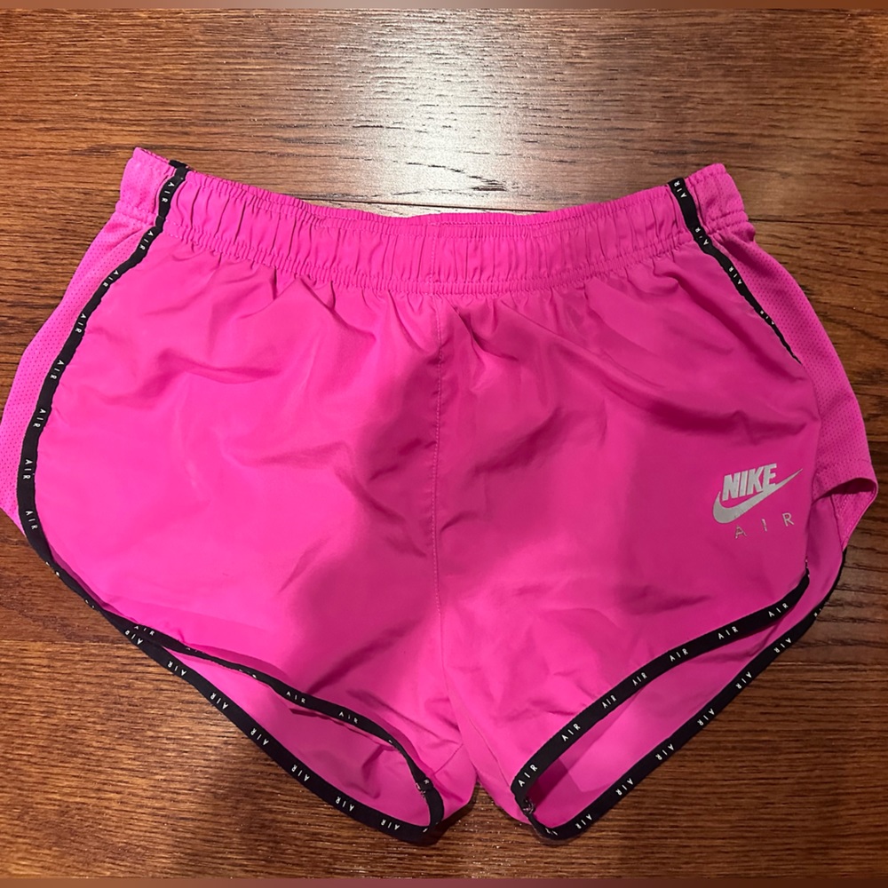 Nike air running shorts with lining size M hot pink